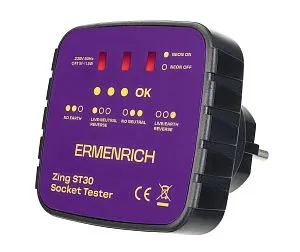 foto Tester do gniazd sieciowych Ermenrich Zing ST30