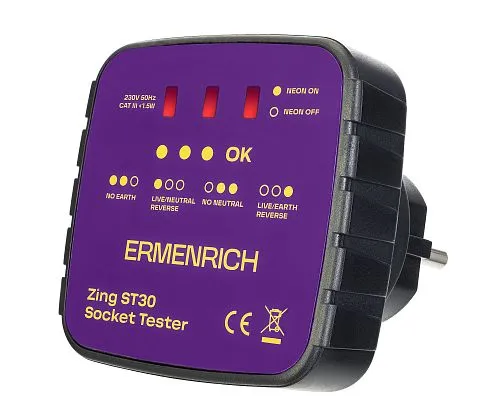 foto Tester do gniazd sieciowych Ermenrich Zing ST30, obraz 1
