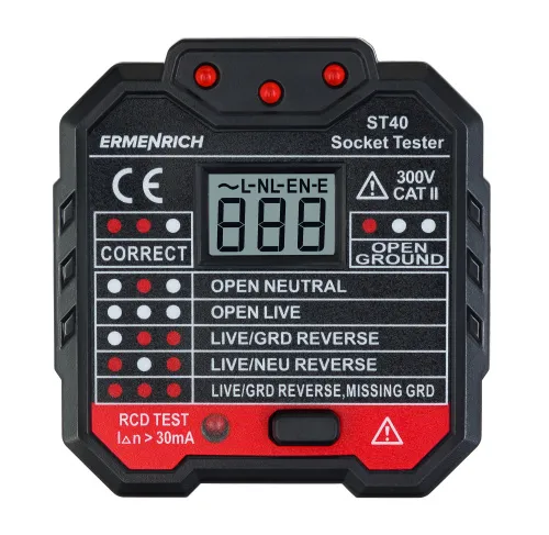 obraz Tester do gniazd sieciowych Ermenrich Zing ST40, obraz 2