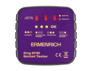 fotografia Tester do gniazd sieciowych Ermenrich Zing ST30