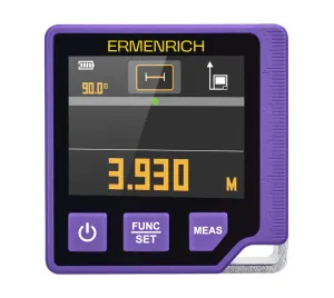 obraz Poziomica cyfrowa z dalmierzem laserowym 3-w-1 Ermenrich Verk LQ60