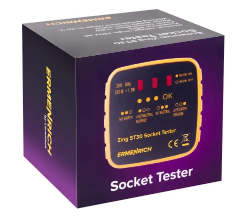 fotografia Tester do gniazd sieciowych Ermenrich Zing ST30, obraz 5