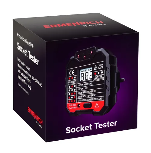 obraz Tester do gniazd sieciowych Ermenrich Zing ST40, obraz 5